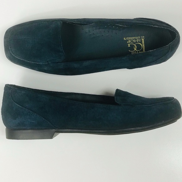 Blue Suede Slip On Loafers Size 8 The TOG Shop - Picture 3 of 7